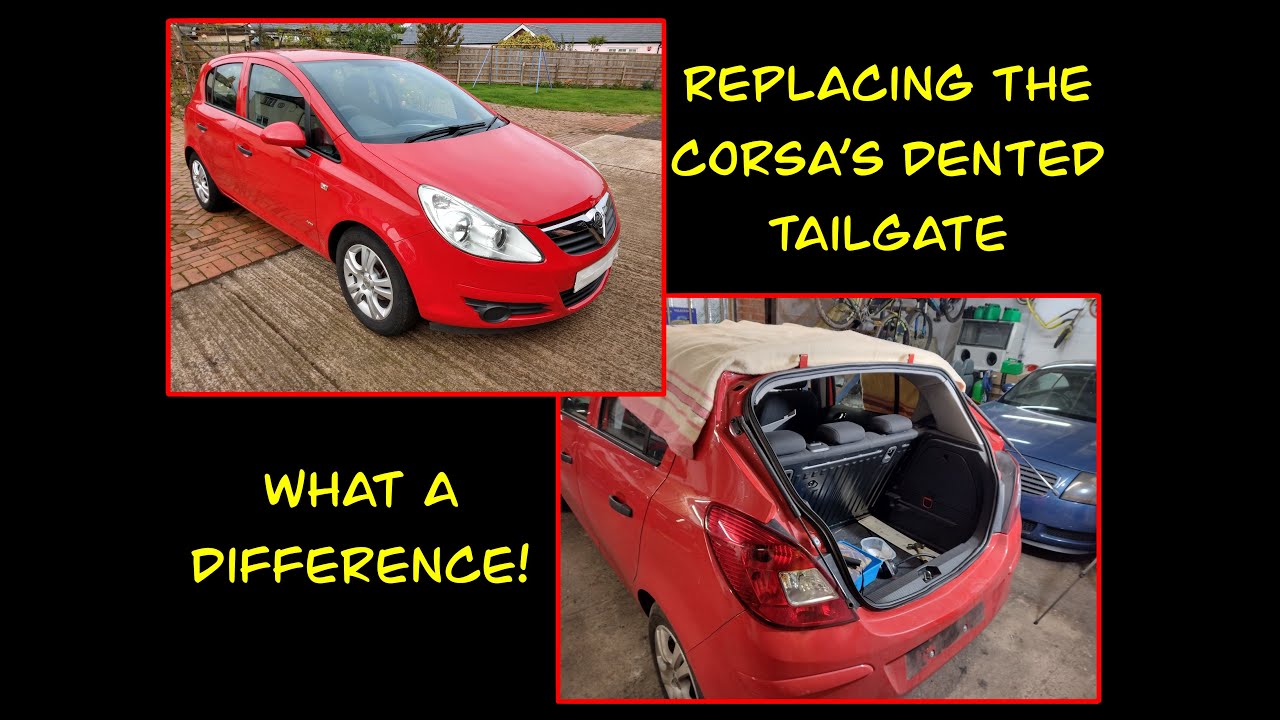 Замена задней двери Corsa D на хорошую прямую.