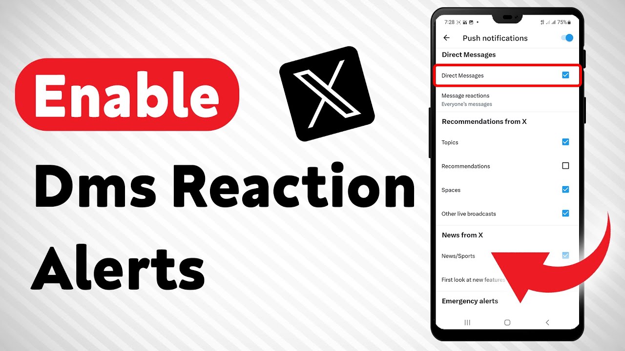 How To Enable Dms Reaction Notifications In X - Full Guide