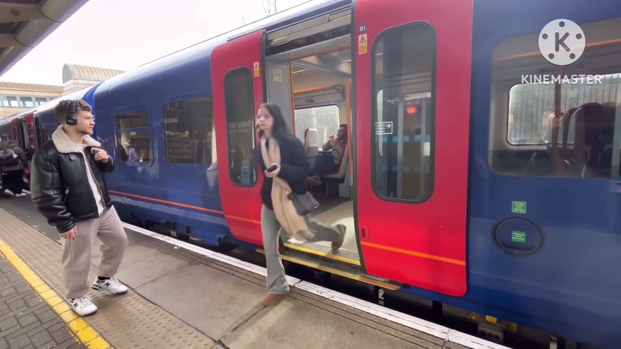 Trains at Feltham Station