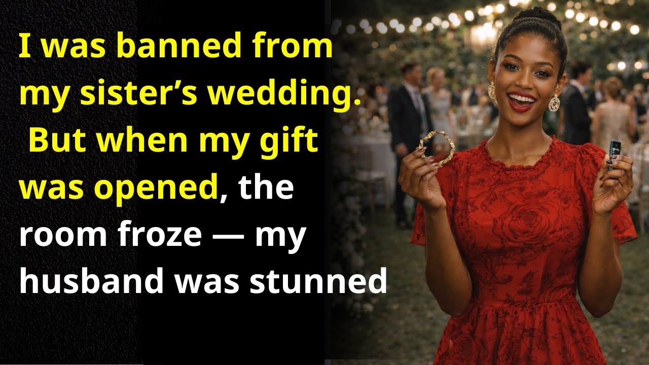 My Family Banned Me From My Sister’s Wedding—Until She Opened My Gift and Screamed Before My Husband