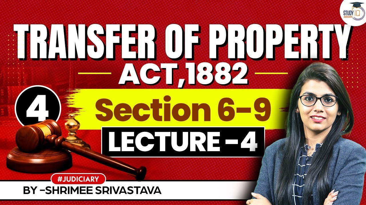 Transfer of Property Act 1882 Lecture 4: Complete Guide to Sections 6-9 of Transfer of Property Act