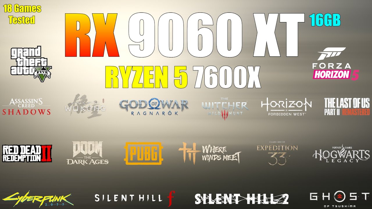 RX 9060 XT 16GB + Ryzen 5 7600X | 18 Games Tested | A Good Combo?