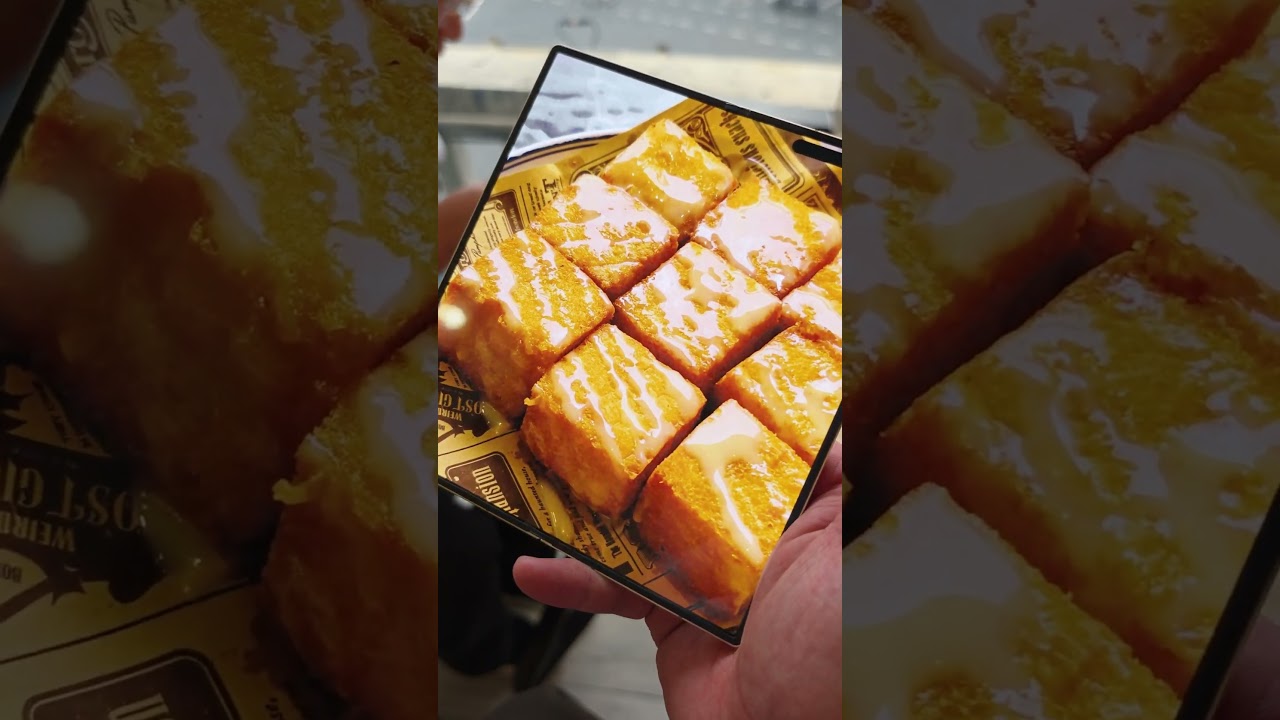 Experience the stunning food photography capabilities of Samsung's foldable screen