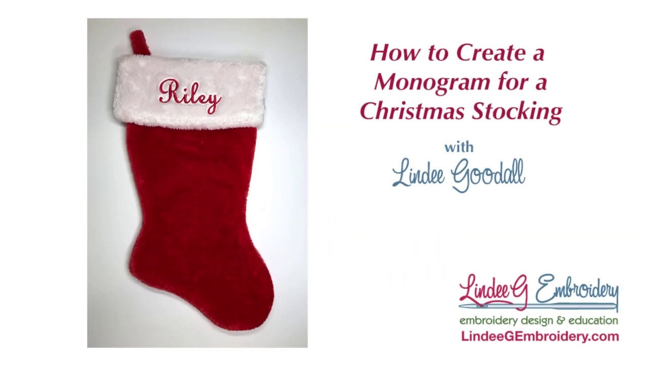 Wilcom Hatch: Create a Monogram for a Christmas Stocking Cuff