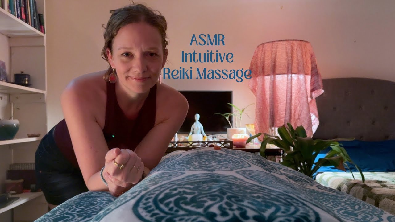 ASMR Intuitive Reiki & Placebo Massage💆🏼‍♀️Soft Spoken & Gentle Rain Sounds☔️Crystals, Smoke, Spray