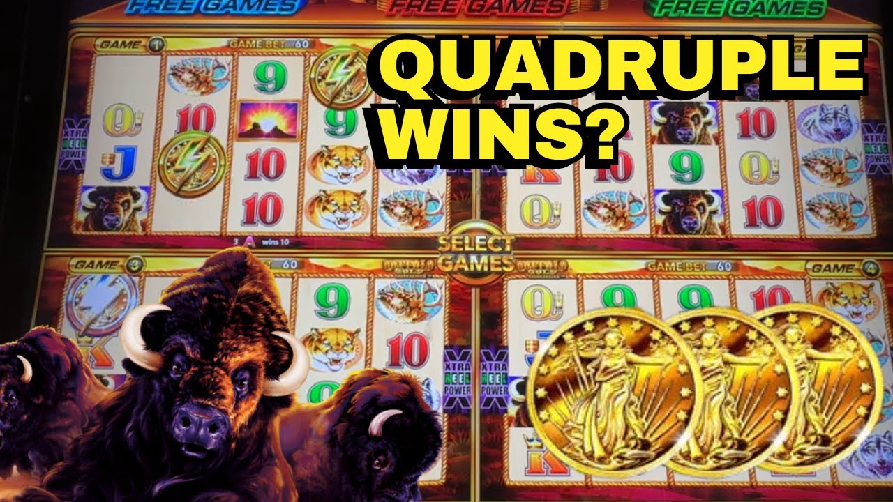 Four Buffalo Golds Give Us QUADRUPLE WINS!