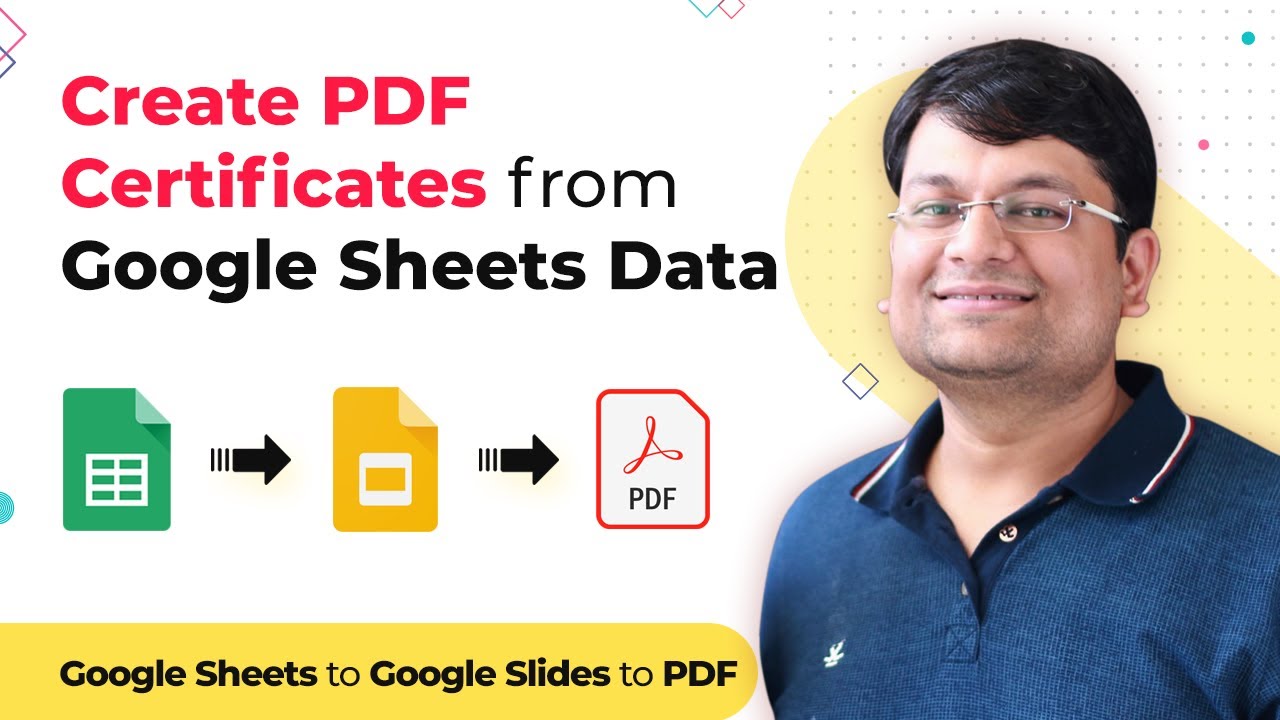 Generate 100's of Dynamic PDF Files/Certificates using Google Slides via Google Sheets Data