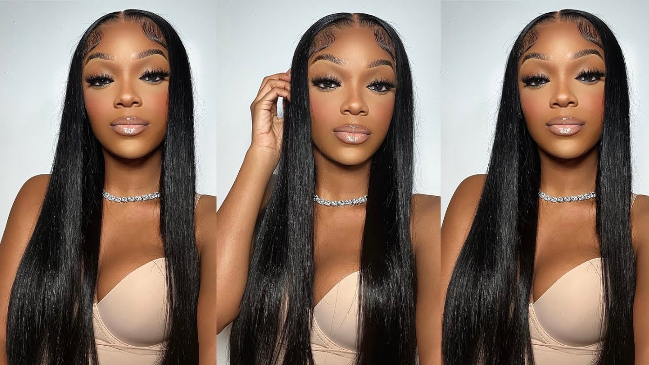 Installing Full Lace Frontal 13x6 Straight 22” Wig + Middle Part&Melted Hairline | Ft. WestKiss Hair