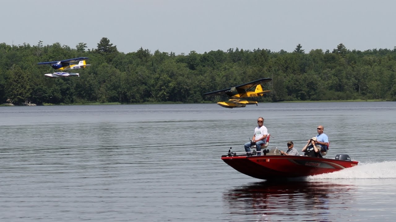 Two E-flite Carbon-Z Cubs Flown From Boat