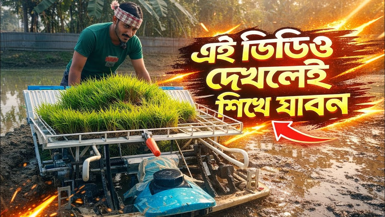 রাইচ ট্রান্স প্লান্টার/Rice Trans*Planter/ধানের চারা রোপন মেশিন/MofidulBDEntertainment 