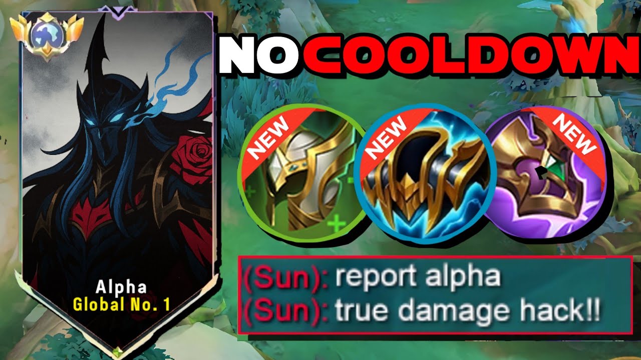 ALPHA NEW OP NO COOLDOWN + FULL LIFESTEAL BUILD! UNLI SKILLS + OP DAMAGE | Mobile Legends