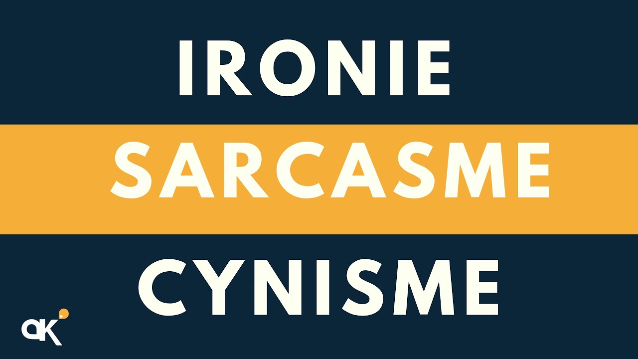 Ironie, sarcasme en cynisme