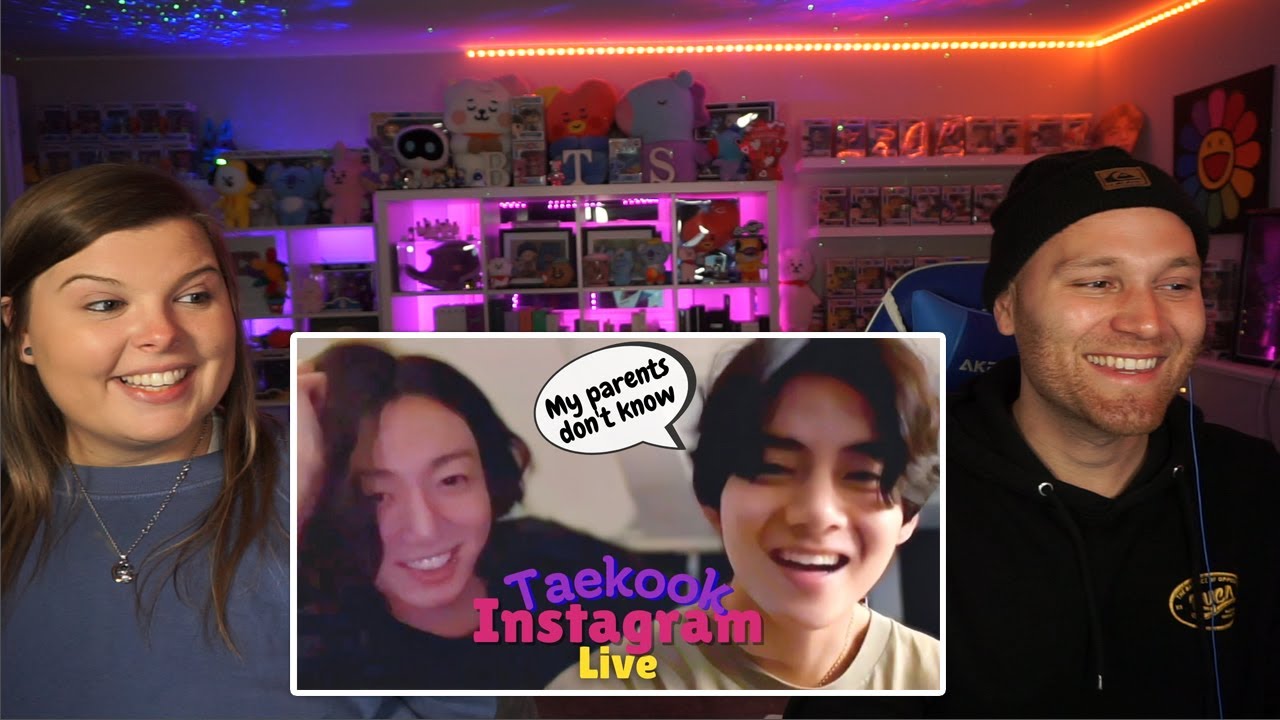 Taekook's Instagram Live ft. 'Bam' | Chaotic Reaction !