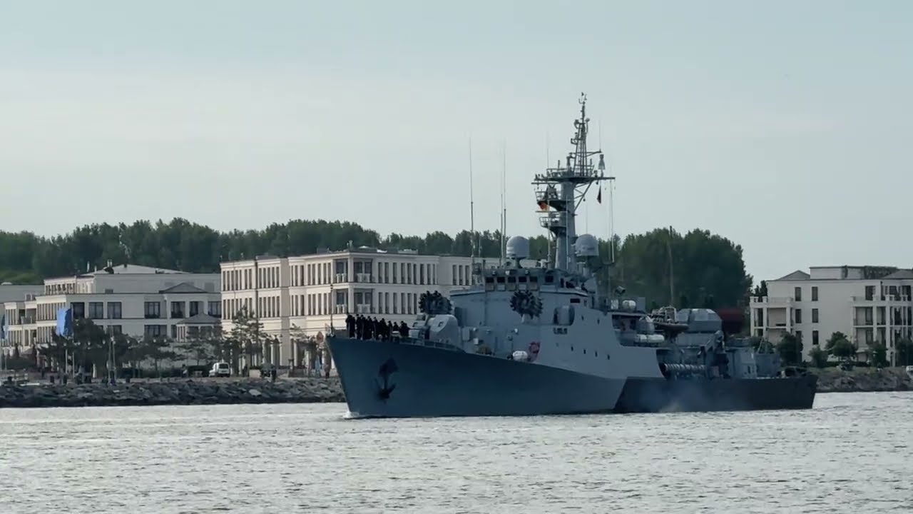BALTOPS 2025: Polnische Korvette ORP KASZUB (240) verlässt den Rostocker Hafen 5.6.2025