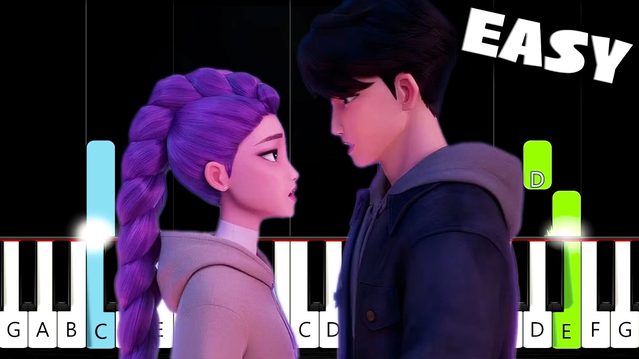 Rumi & Jinu - Free (KPop Demon Hunters) - EASY Piano Tutorial