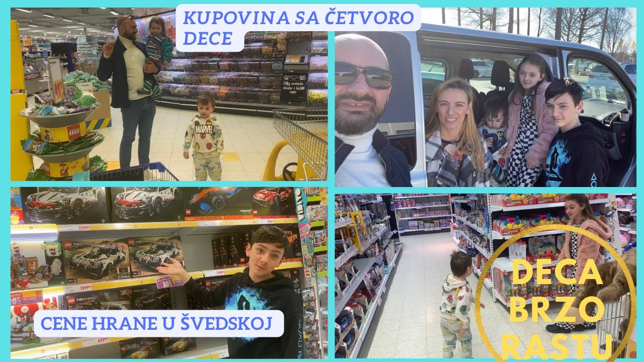 Kupovina sa četvoro dece || Cene hrane u Švedskoj || DecaBrzoRastu || 2022