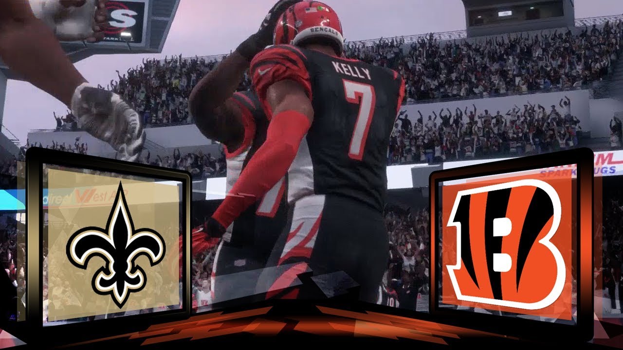 Madden NFL 18 Cincinnati Bengals Franchise- Year 2 Game 6 vs New Orleans Saints