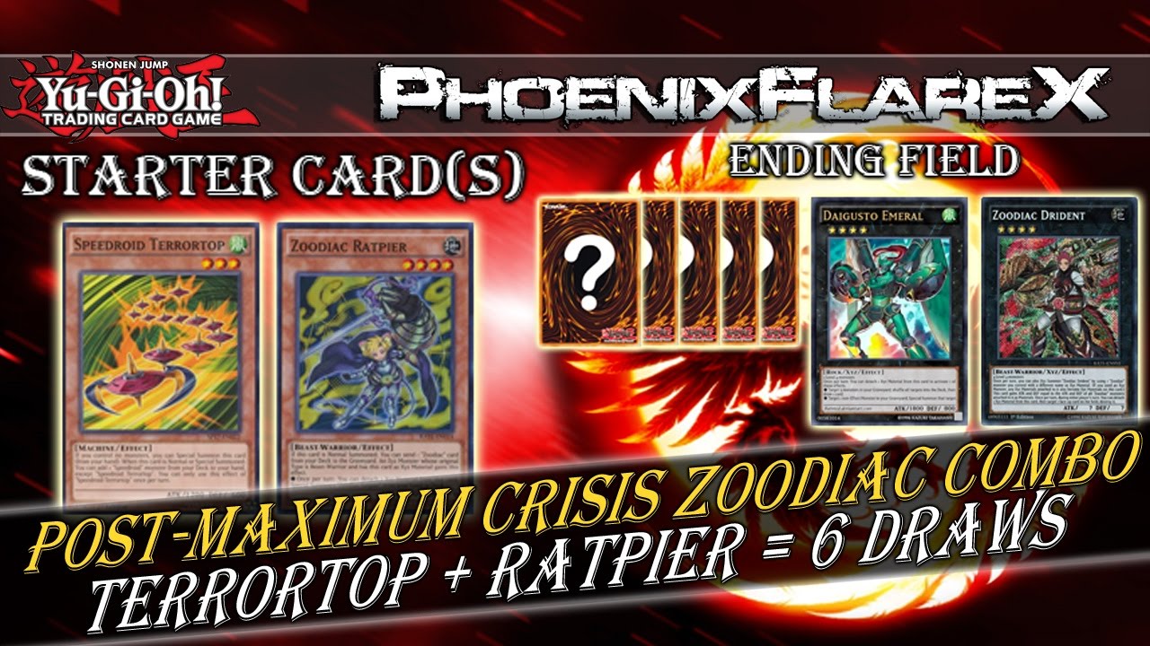 Yu-Gi-Oh! Zoodiac Combo Post MACR #5: Terrortop + Ratpier = Drident & Emeral w/6 Draws