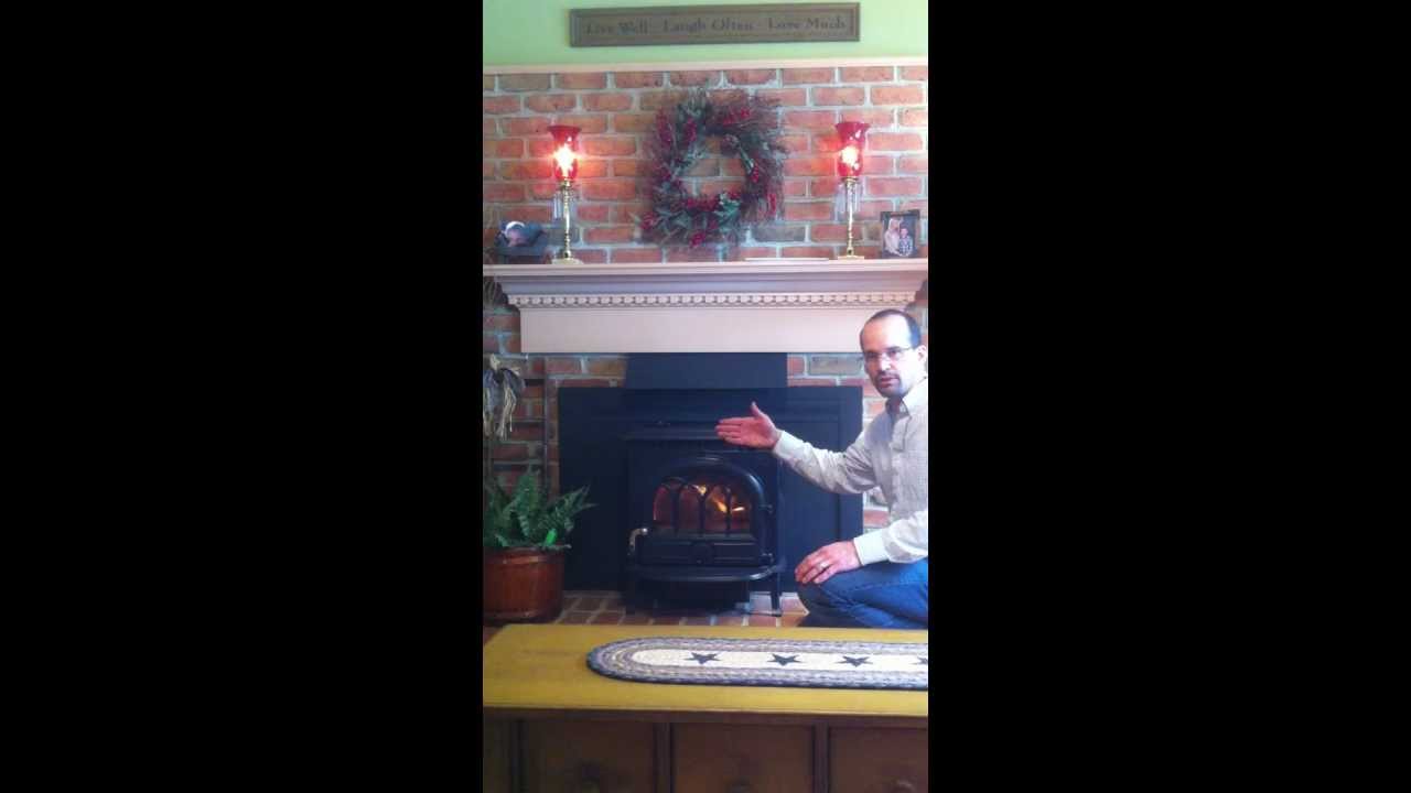 Jotul F3 CB Installed in Fireplace