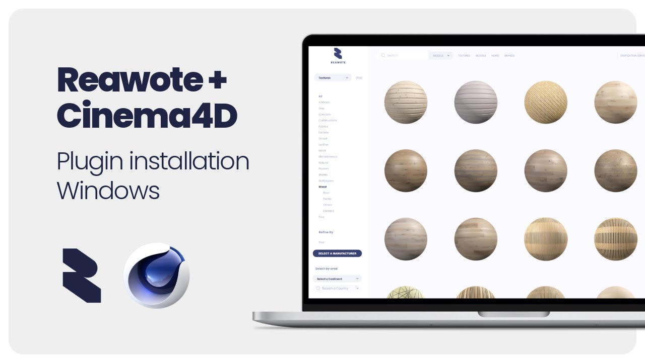 Reawote PBR loader + Cinema4D - installation (Windows)