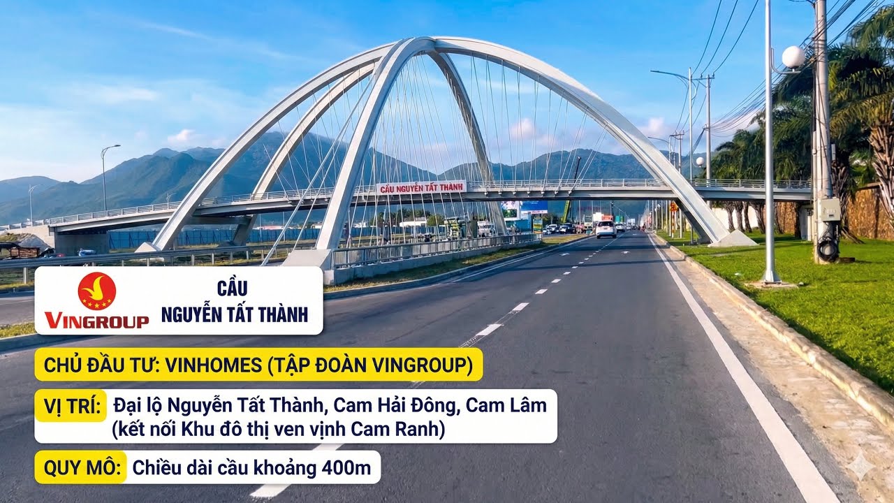 Cận Cảnh Công Trường Cầu Vòm 400m Vinhomes Cam Lâm - Cửa Ngõ Siêu Dự Án 85.000 Tỷ (Tháng 1/2026)