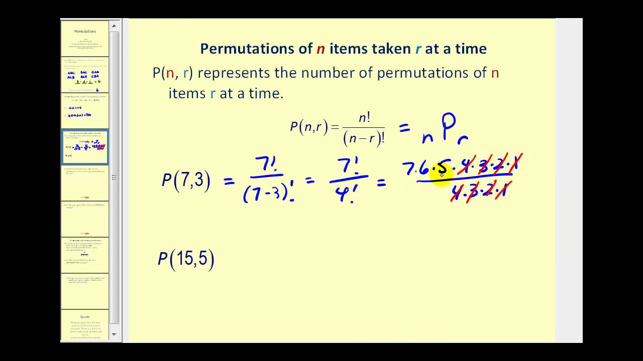 Permutations