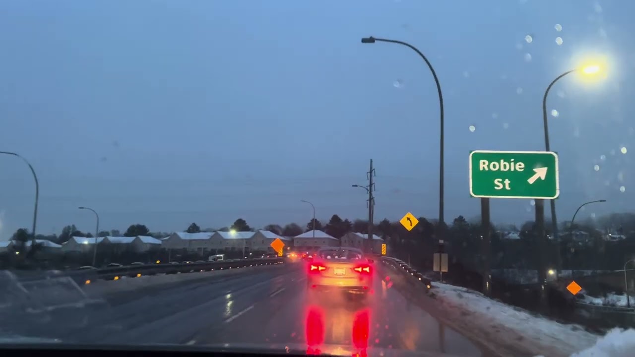 Rain after Snow fall Driving Condition halifax Nova Scotia