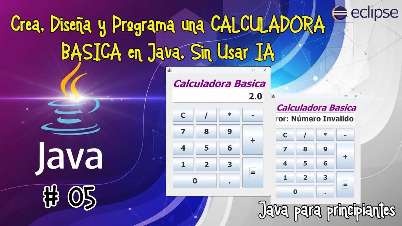 Crea, Diseña y Programa una CALCULADORA BASICA en Java, Sin Usar IA #java #tutoriales