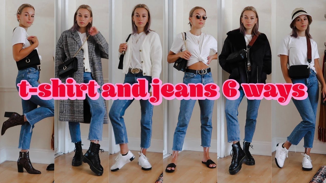 6 ways to wear a white t-shirt and jeans