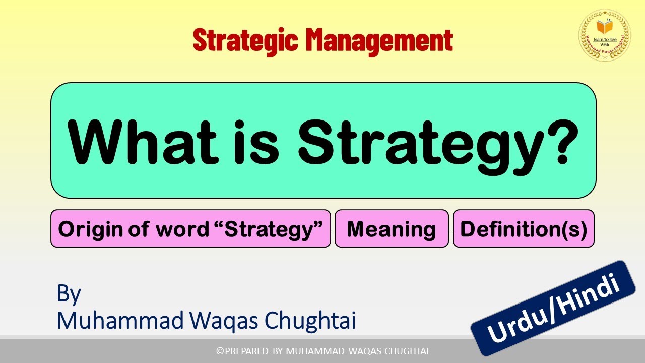 What is Strategy | Origin of word 