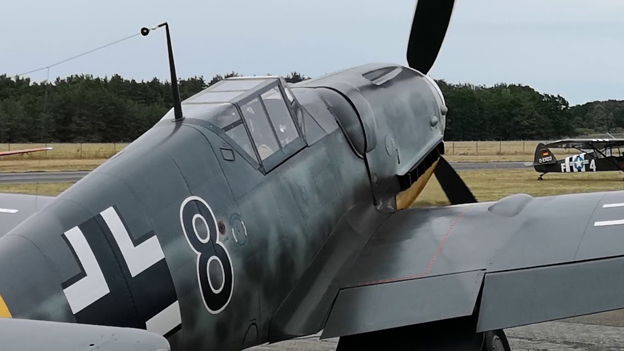 Klaus Plasa startuje na Bf 109G6