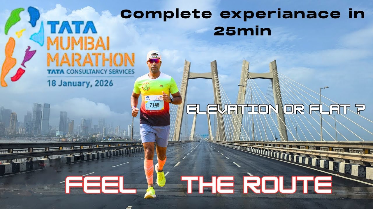 Tata Mumbai Marathon 2025 (42KM) | Complete Route, Elevation & Real Race Vibe 🏃‍♂️#tmm