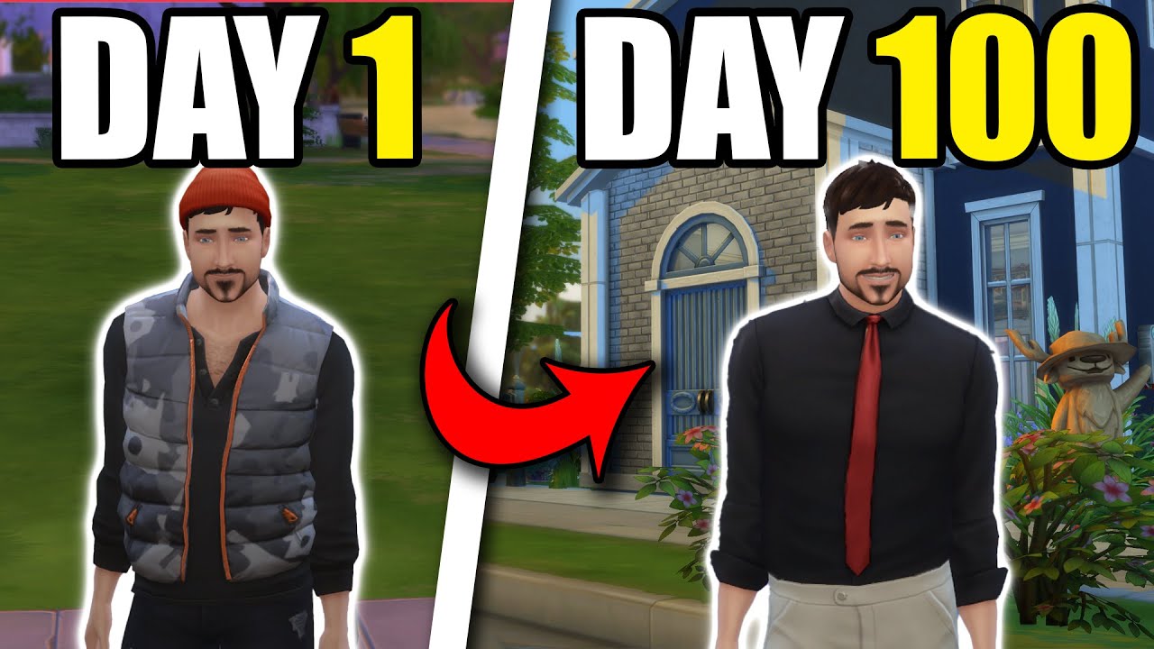 I played 100 days of the Sims 4 - Rags to Riches