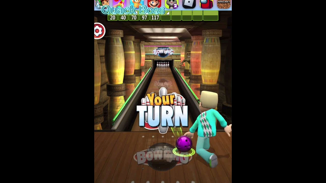 Playing Strike Master Bowling part 3 600 subscribers special #shortsvideo #quackboss #quack #gaming