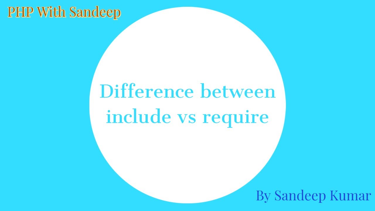 Difference between include and require in PHP