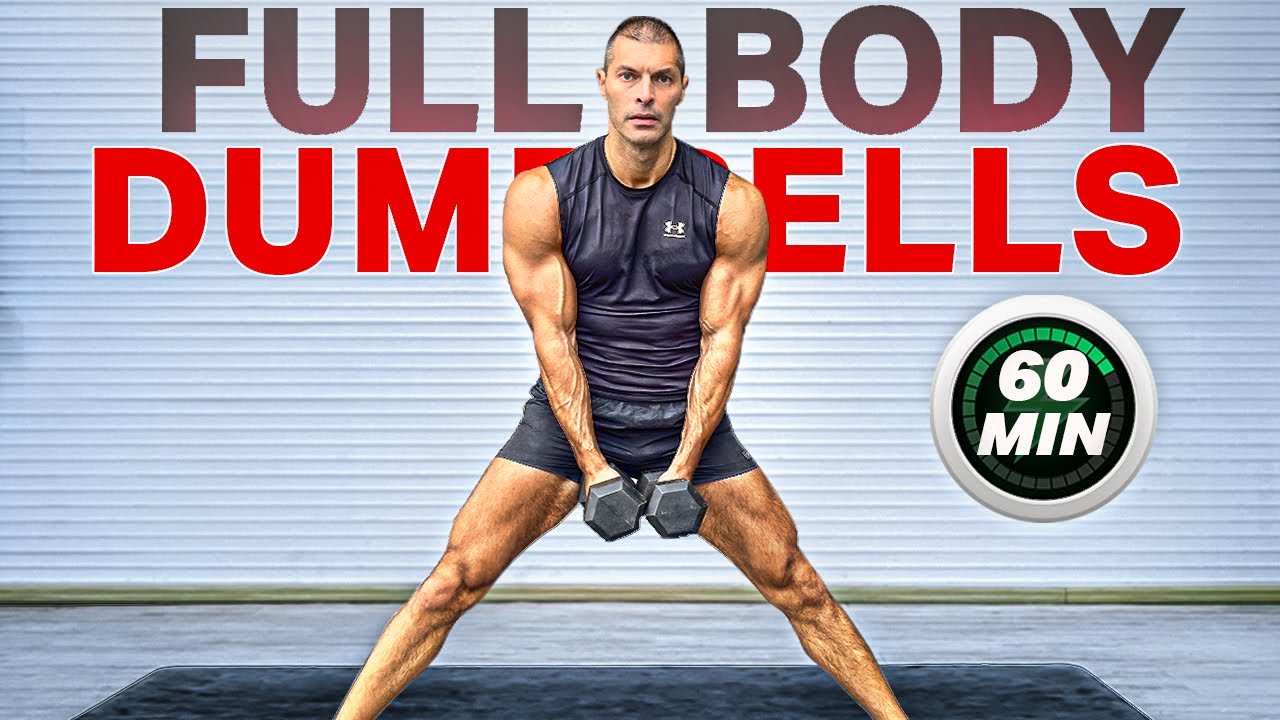 60-Minute Full Body Dumbbell Workout with HIIT Finisher – Burn Fat & Build Strength!