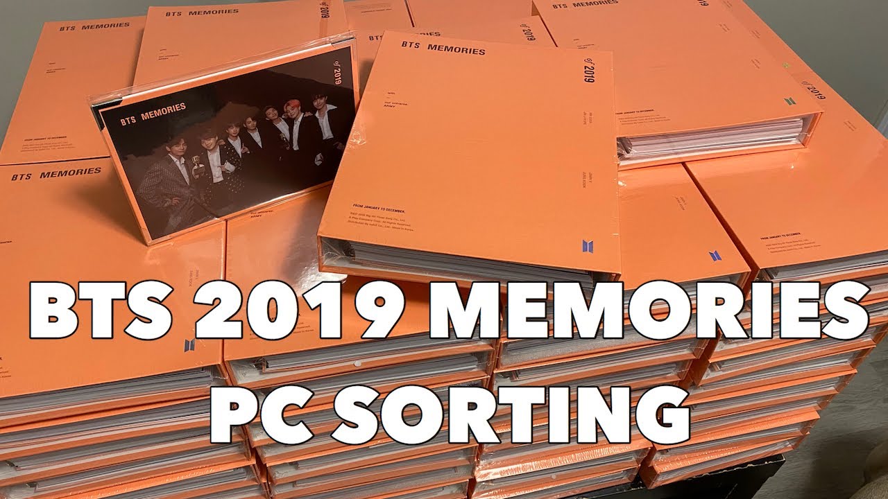 BTS Group Order - 2019 Memories PC Sorting
