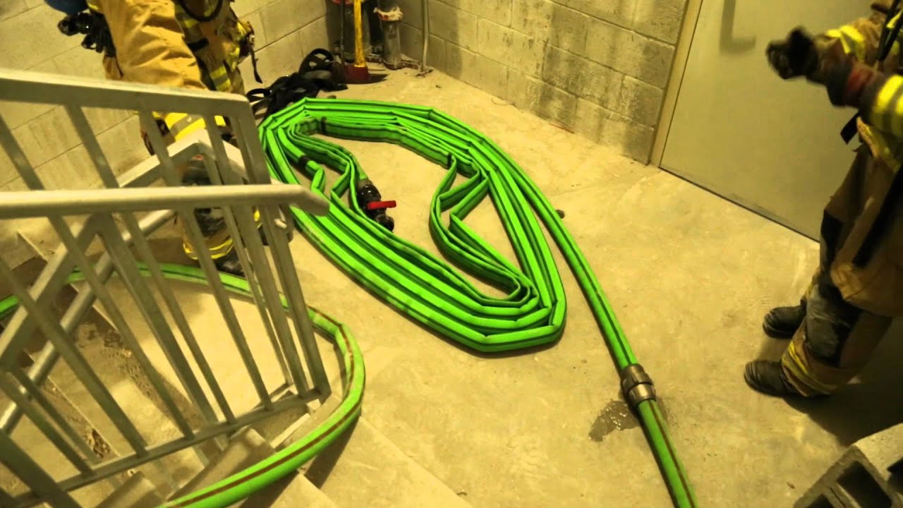 CITY OF MIAMI FIRE RESCUE UNTENABLE / TENABLE HALLWAY 2 IN HIGH-RISE HOSE DEPLOYMENT VIDEO
