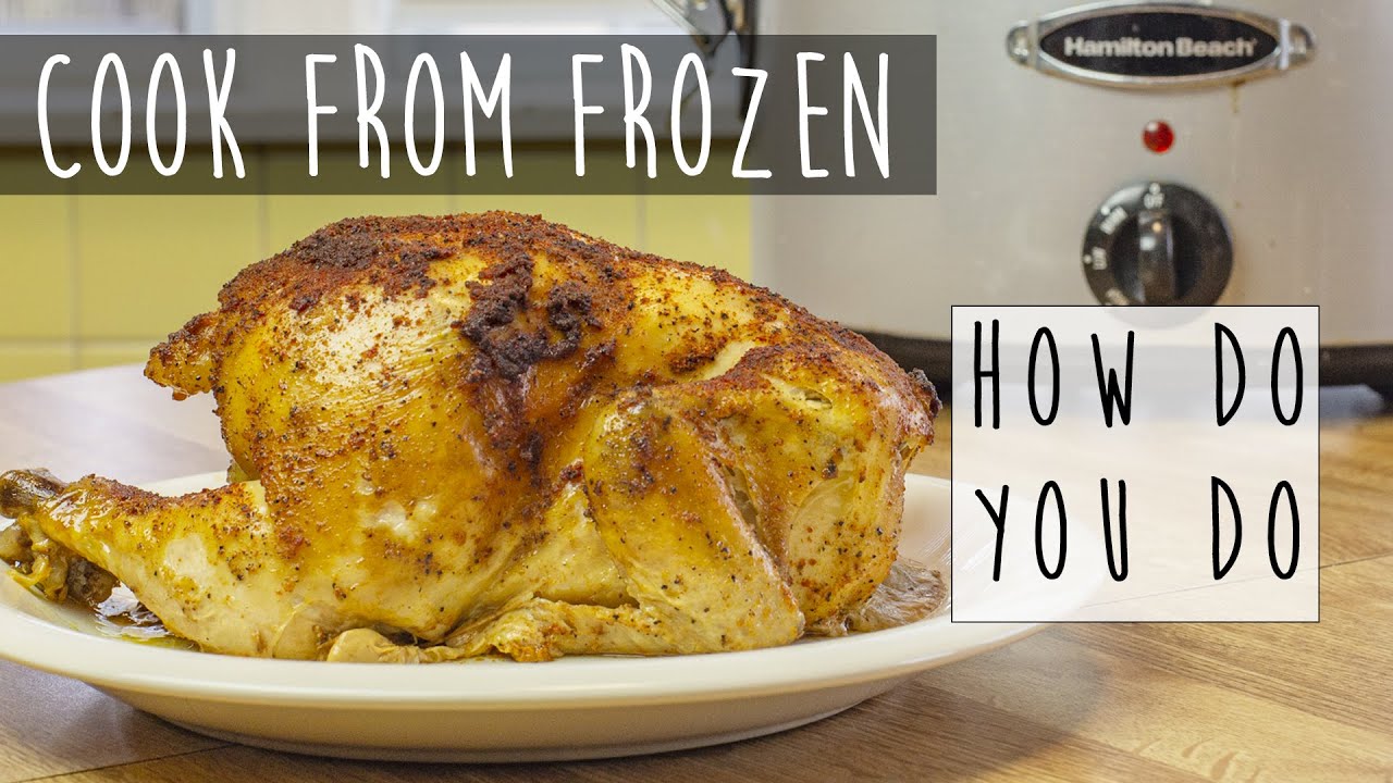 Frozen Whole Chicken in a Slow Cooker