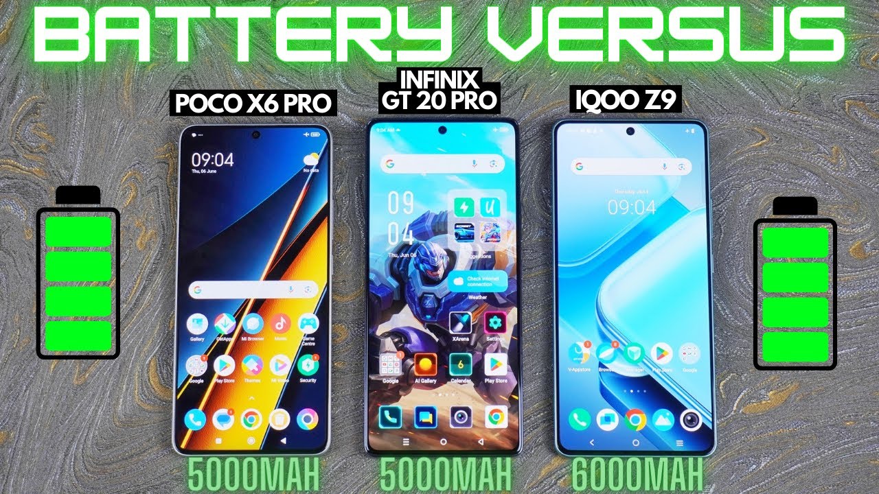 VERSUS BATTERY Poco X6 Pro vs Infinix GT 20 Pro vs Iqoo Z9 Indonesia, Siapa PALING BADAK?!