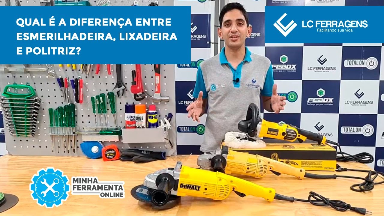 Diferença entre Esmerilhadeira, Lixadeira e Politriz