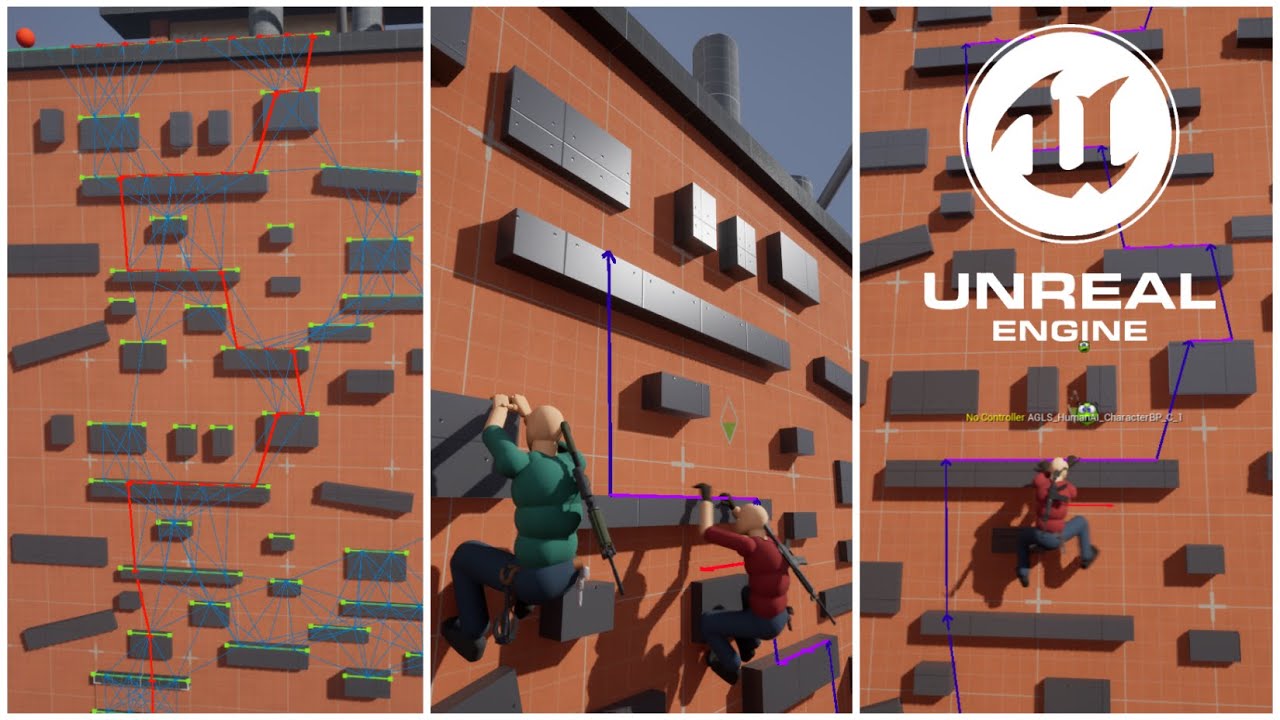 UE5.4 - AI Character Climbing Ledges? | Climbing Navigation System | AGLS v1.1+