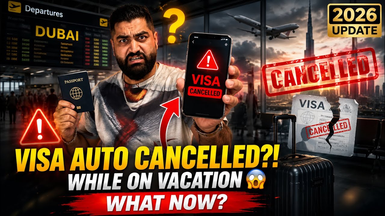 🇦🇪 My UAE Visa Was AUTO CANCELLED While I Was on Vacation! 😱 What Happens Now?