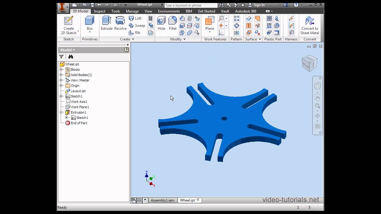 Introduction to Inventor #2 - AutoDesk Inventor Tutorials for Beginners