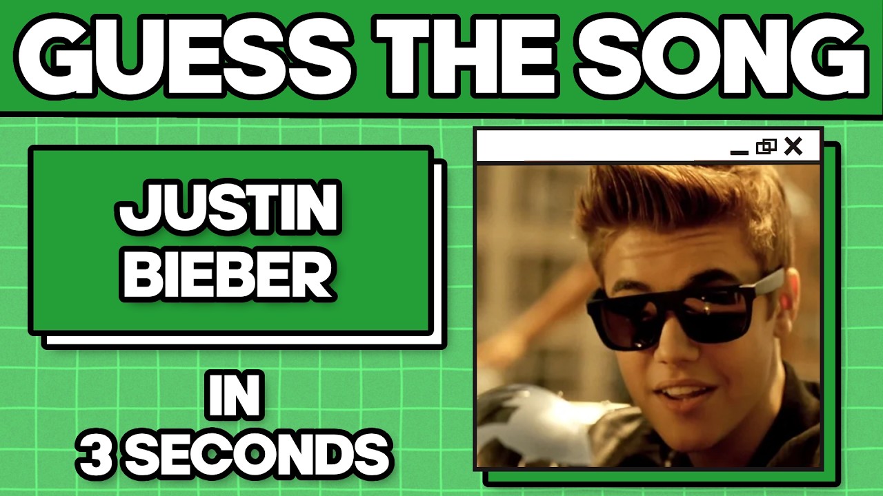 GUESS THE JUSTIN BIEBER SONG IN 3 SECONDS ⏱️ 🎵 | Song Quiz