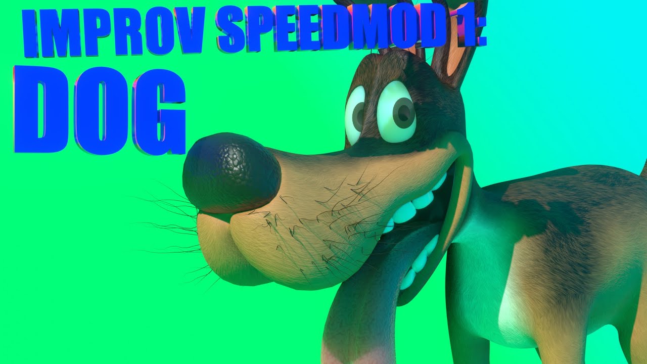 Improv Speedmod #1: Dog (Blender 2.83 Speedmodel)