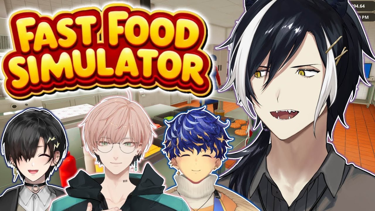 【Fast Food Simulator】ホロスタバイト戦士共【影山シエン/律可/奏手イヅル/アステルレダ】