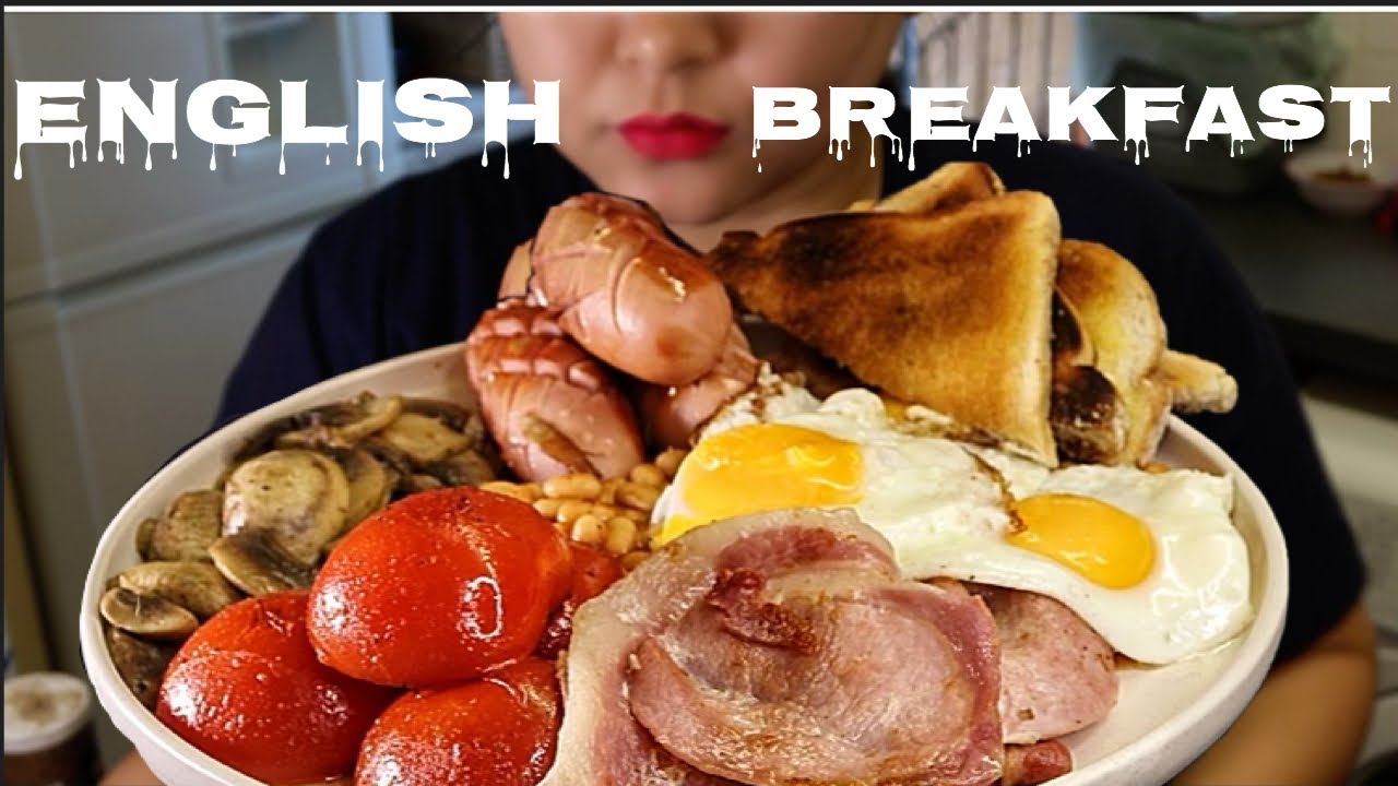 English breakfast asmr/mukbang eating