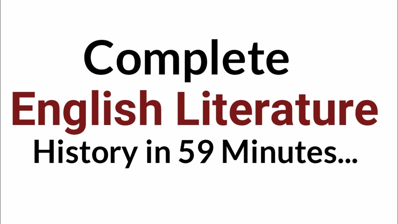 History of English Literature in Hindi