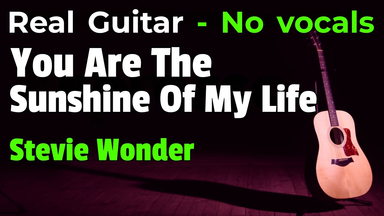 Stevie Wonder - You Are The Sunshine Of My Life (Acoustic Karaoke Backing Track) | Key: B • 112 BPM